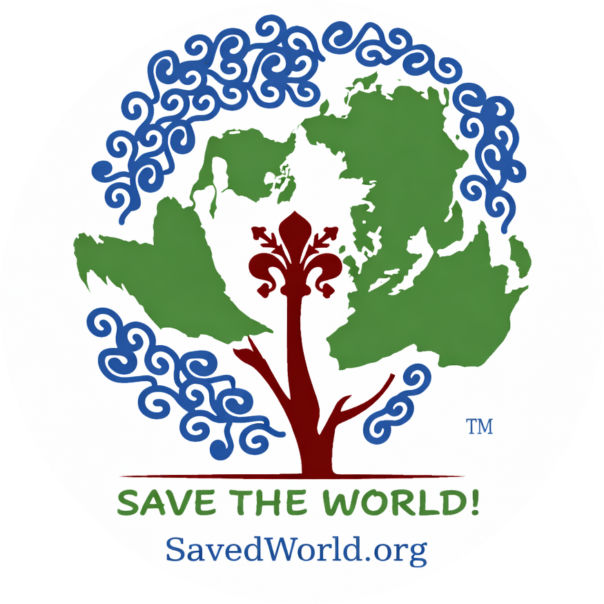 SavedWorld.org logo representing action and innovation.